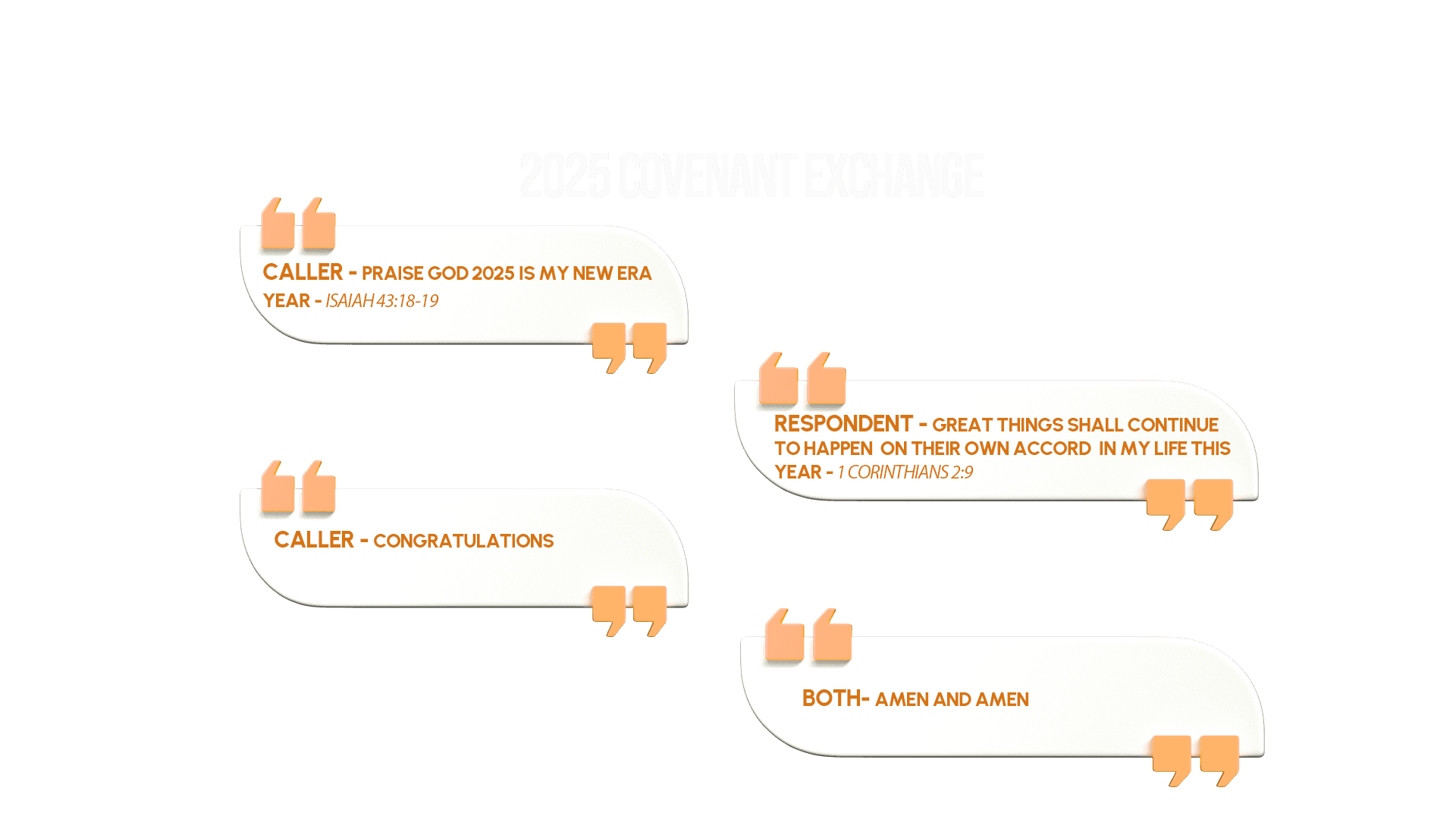 GREAT THINGS SHALL CONTINUE TO HAPPEN