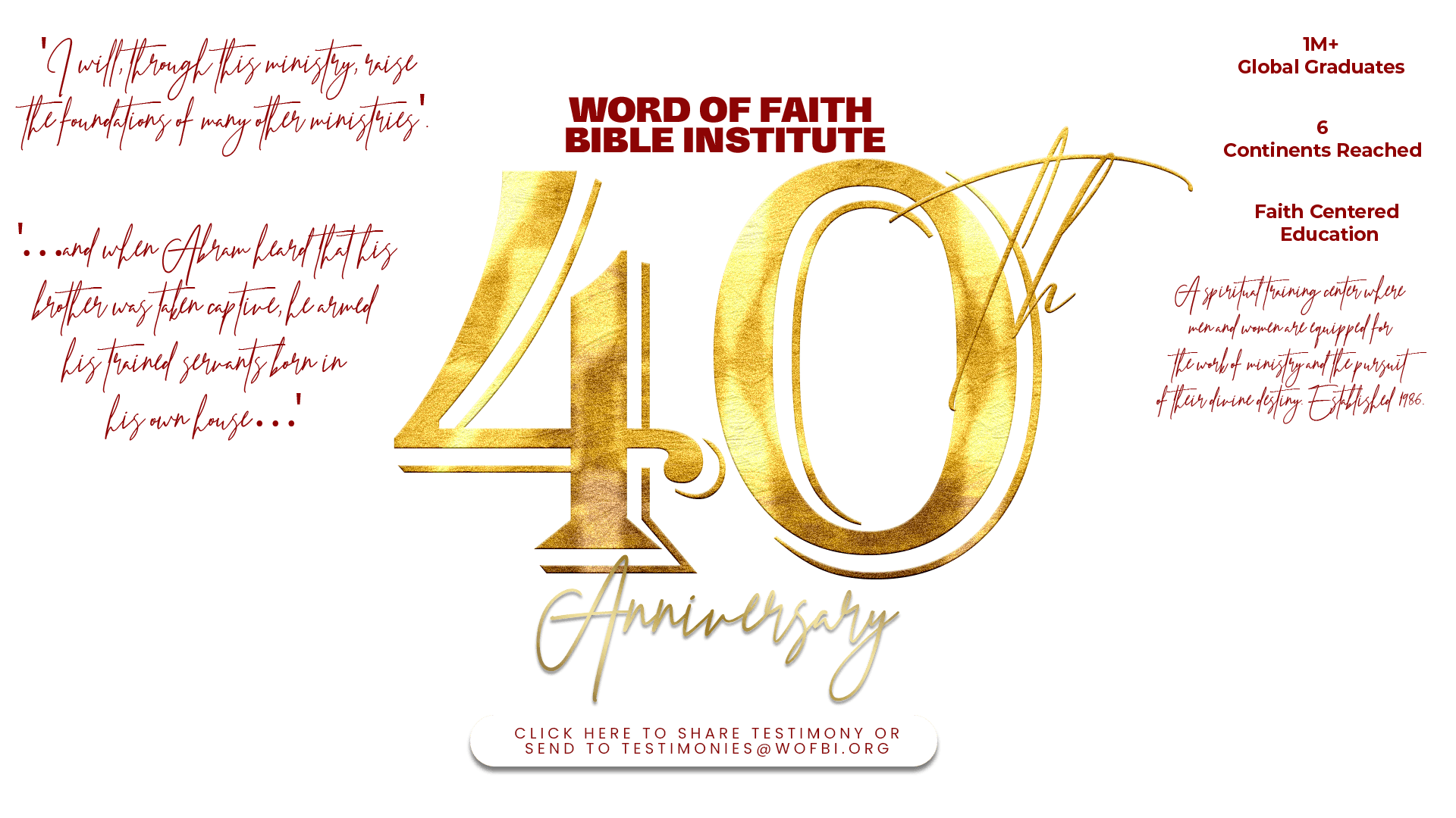 WORD OF FATE BIBLE INSTITUTE