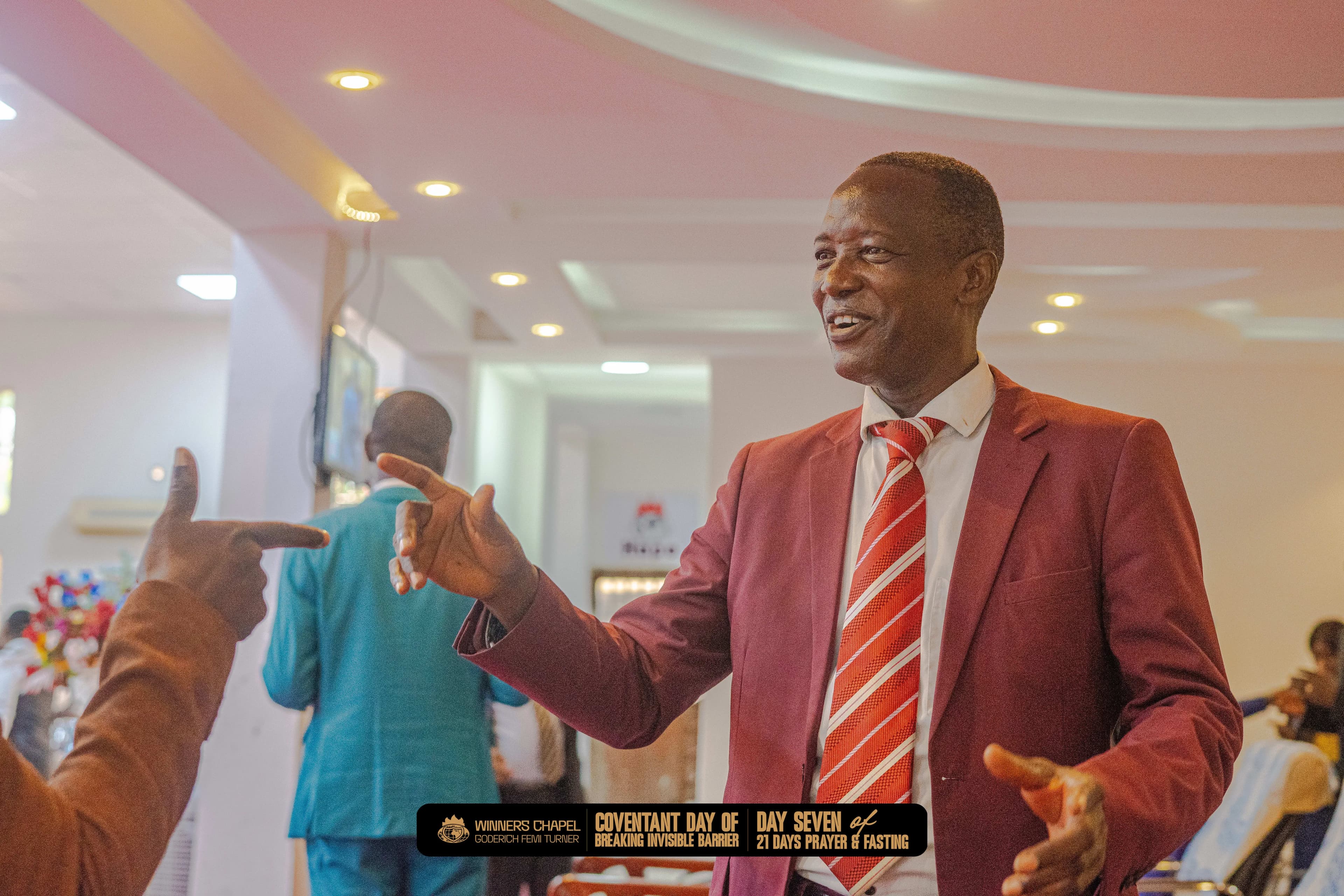 Amiable Pastor Pratt during service
